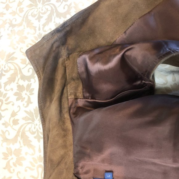 Faconnable brown goat skin vest - Picture 7 of 8